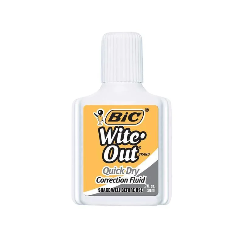 (12 Ea) Bic Witeout Quick Dry