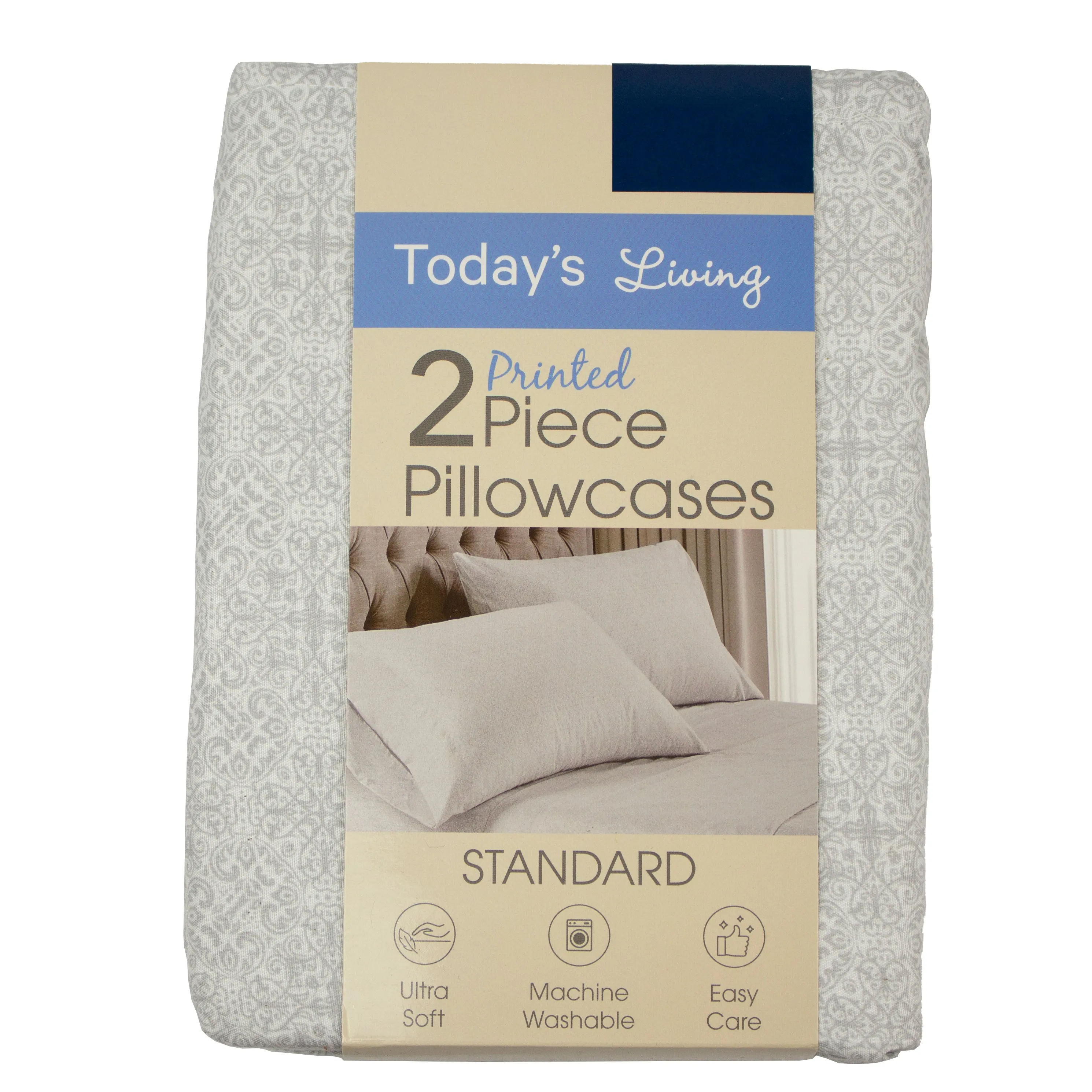 2-Pack Microfiber Standard Pillow Cases