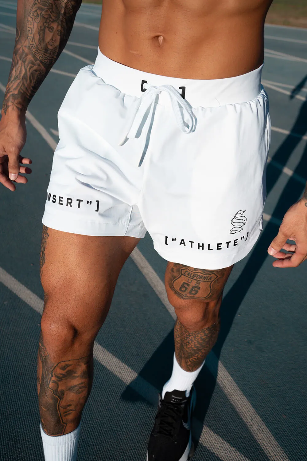 5" Viper Code Shorts - White