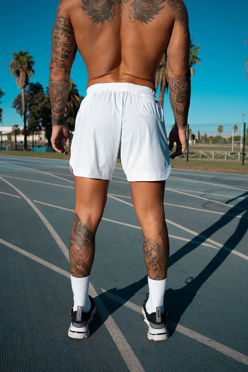 5" Viper Code Shorts - White