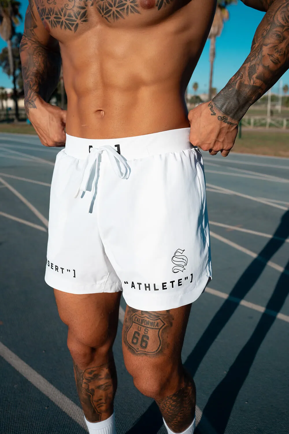 5" Viper Code Shorts - White