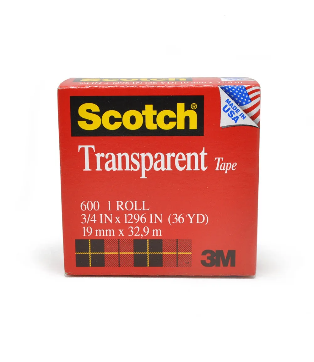 600 Clear Scotch Tape 1" Core (Multiple Sizes)