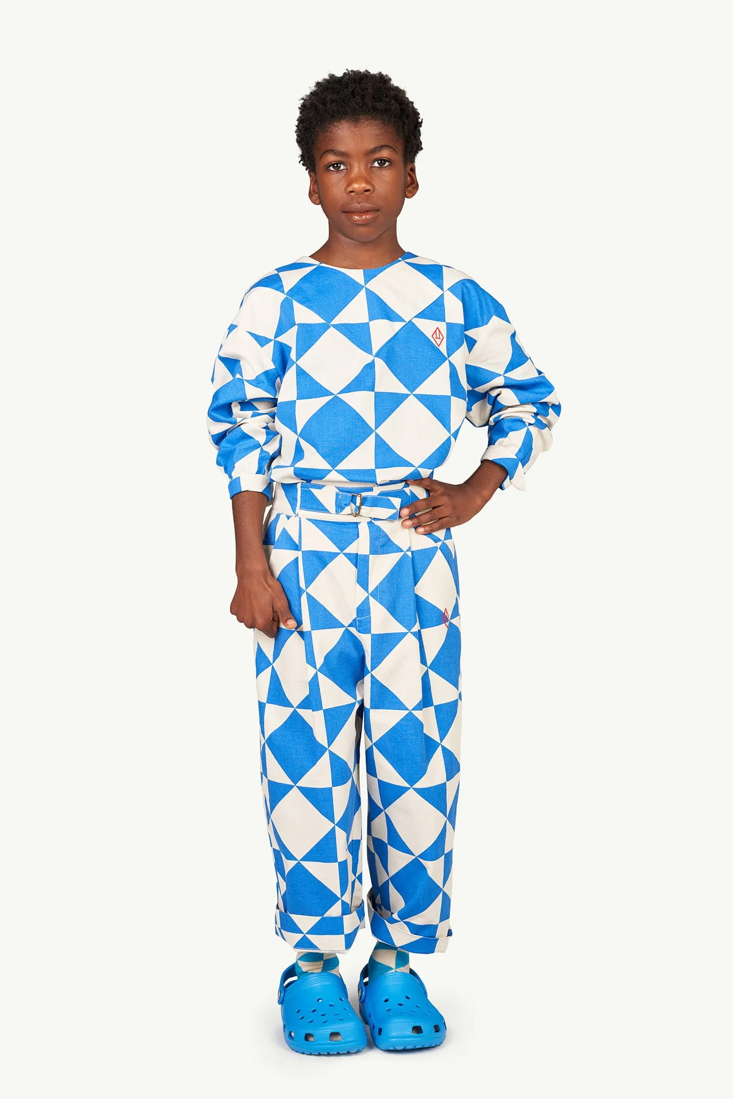 Antelope Kids Pants - White Geometric Forms