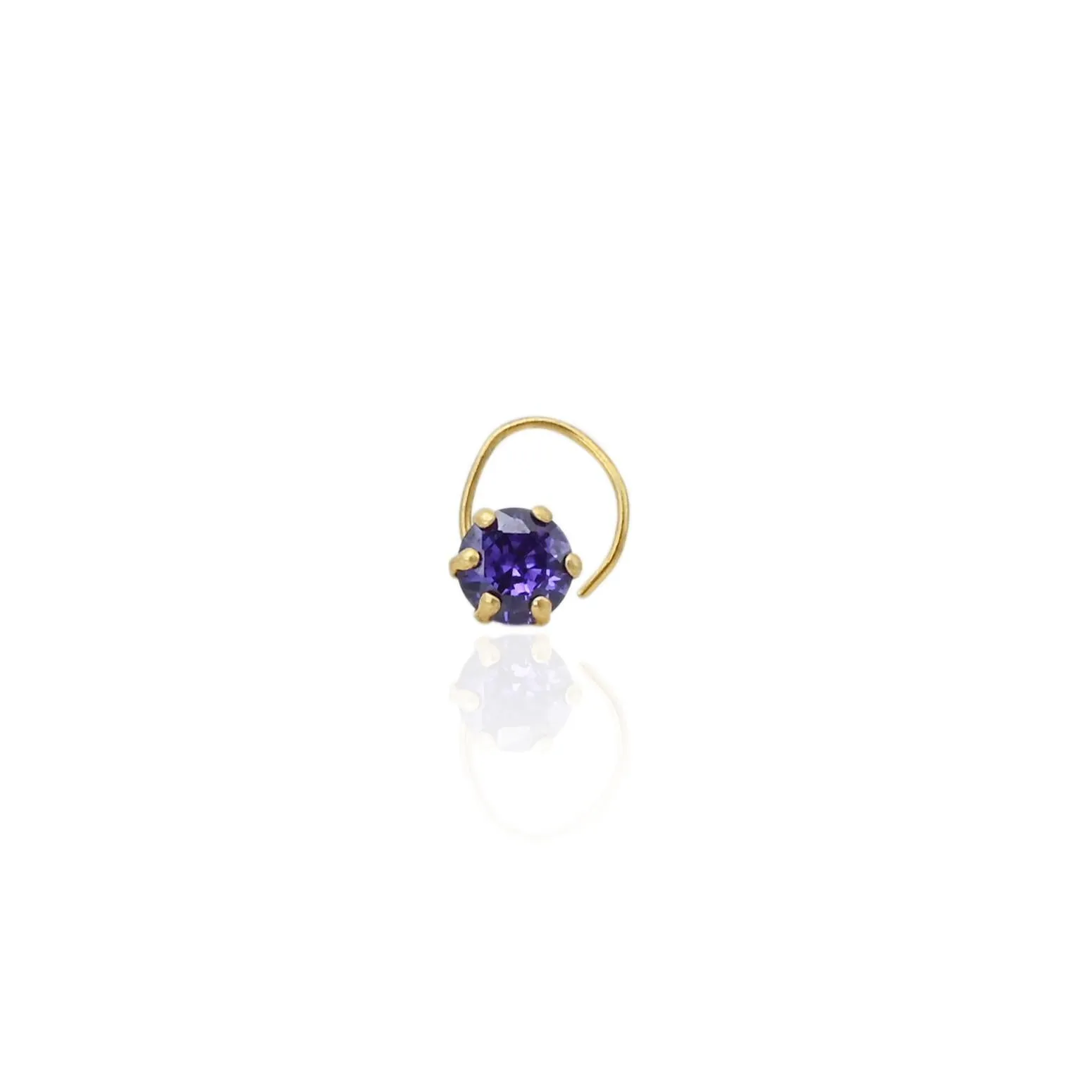 Beautiful Blue Gem Gold Nosepin