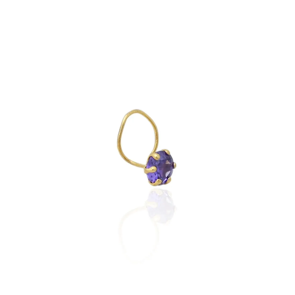 Beautiful Blue Gem Gold Nosepin