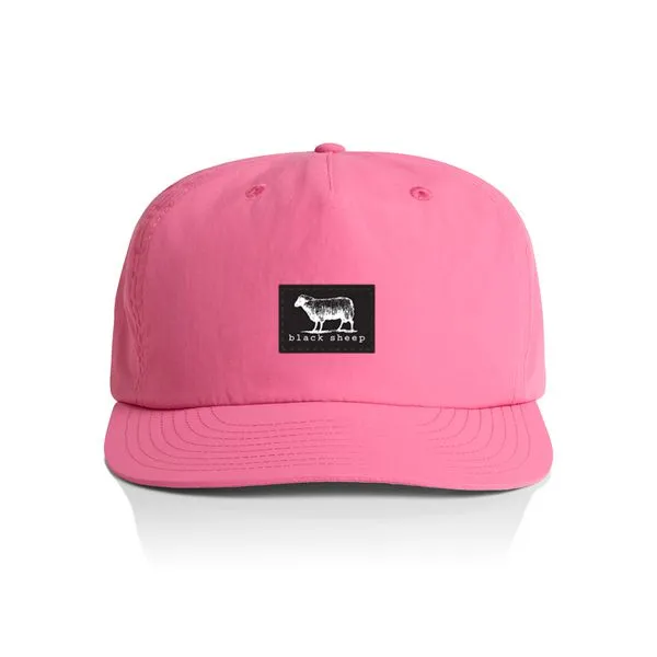 Black Sheep Nylon "Surf Cap" Snapback Hat Hot Pink