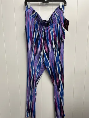 Blue & Purple Pants Lounge Iman Hsn, Size Xl