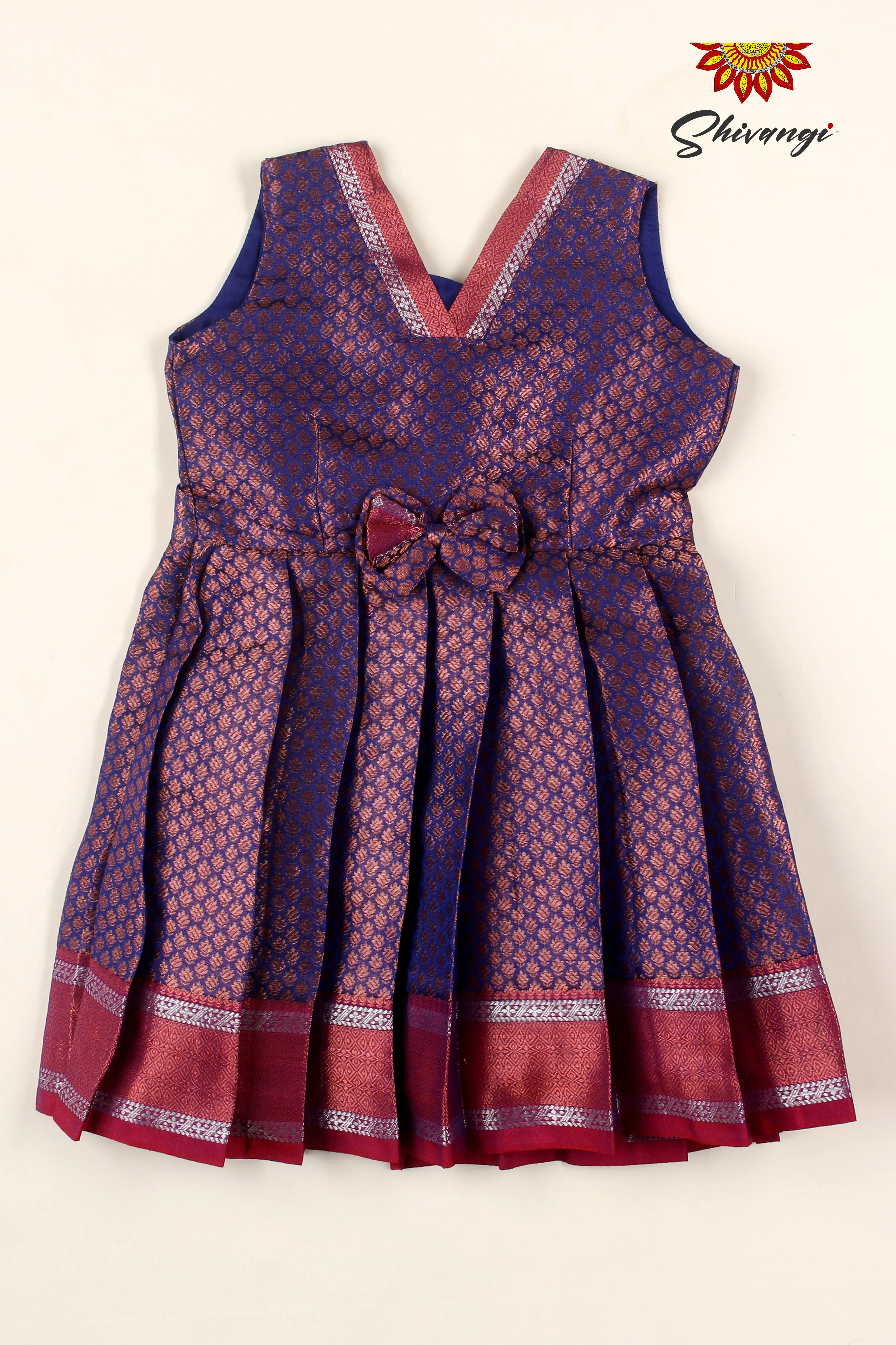 Blue Bali Silk Baby Frock For Girls !!!