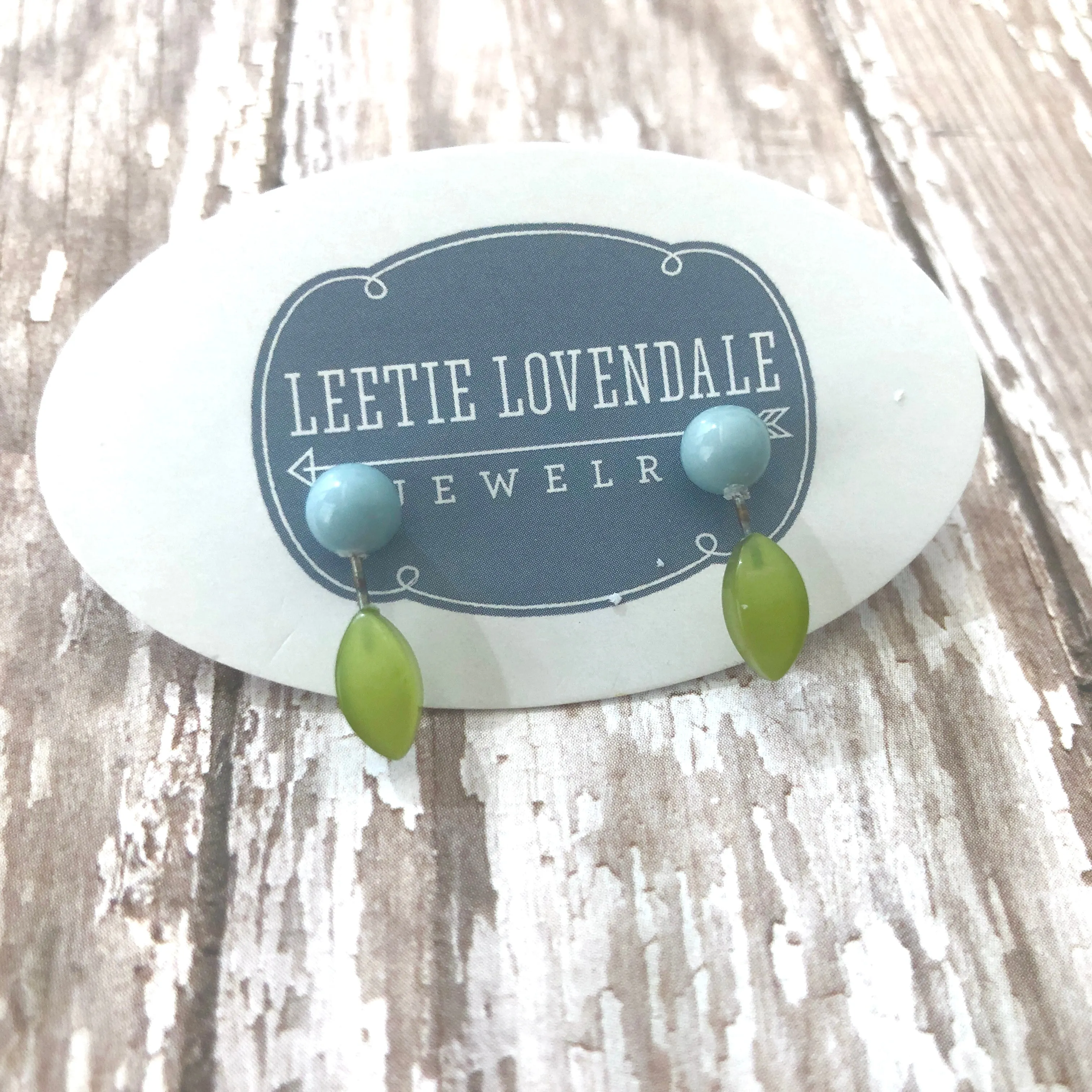 Blueberry Bud Geo Stud Earrings