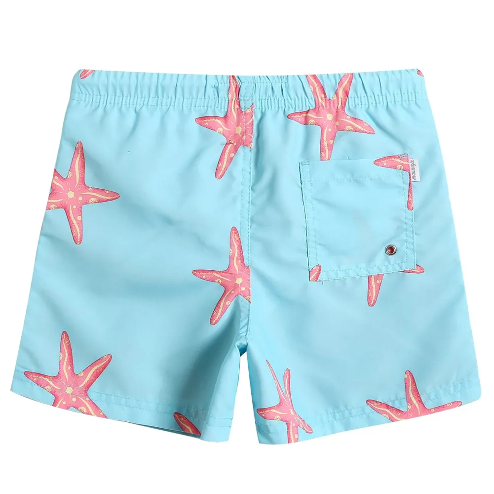 Boys Quick Dry Fishstar Printed Swim Trunk