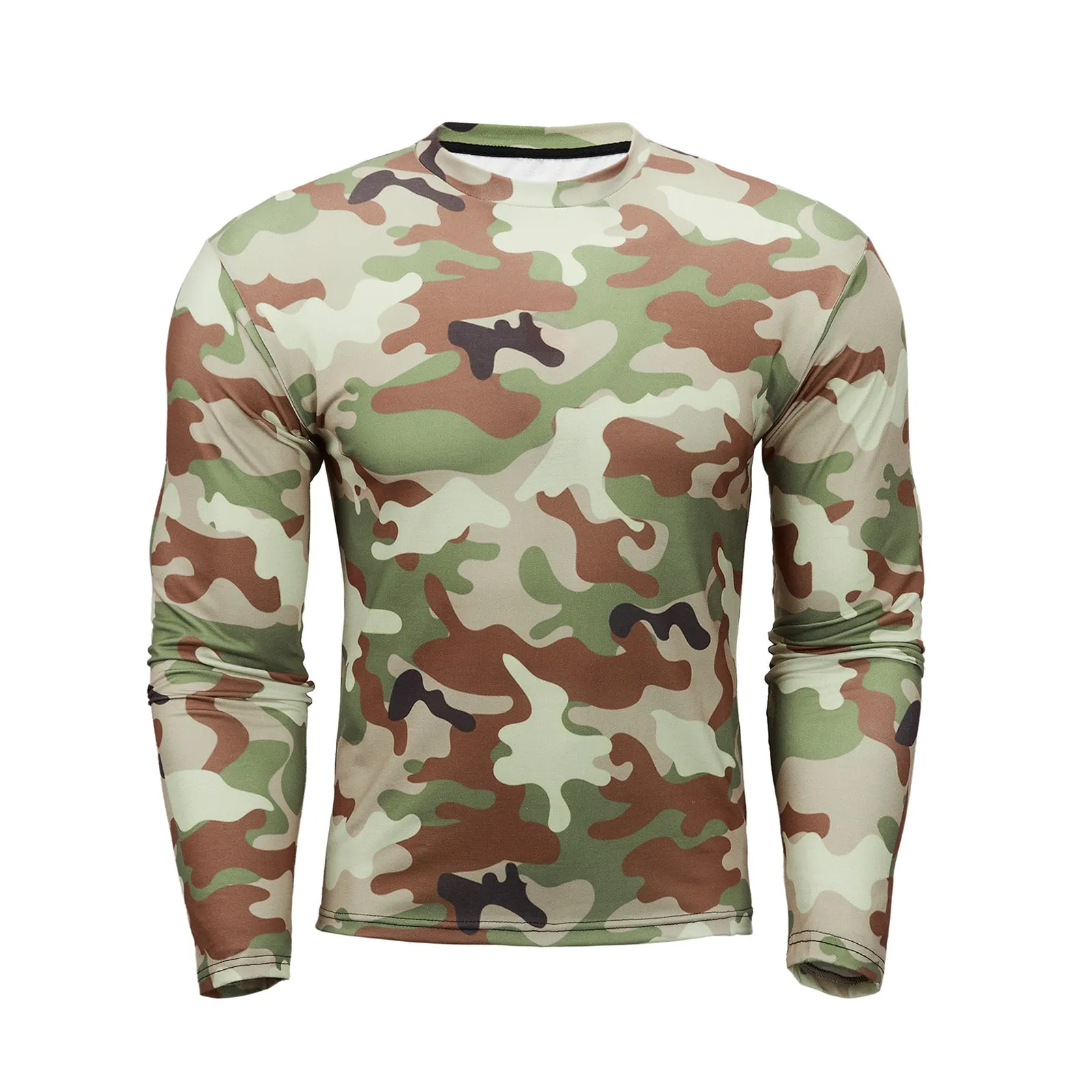 CAMO PRINTED QUICK-DRY LONG SLEEVE T-SHIRT