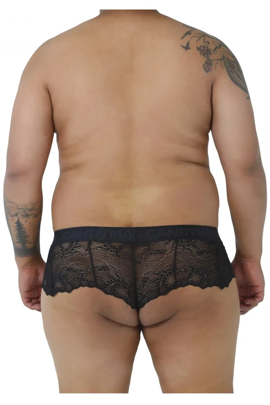 CandyMan 99304X Lace Thongs Color Black