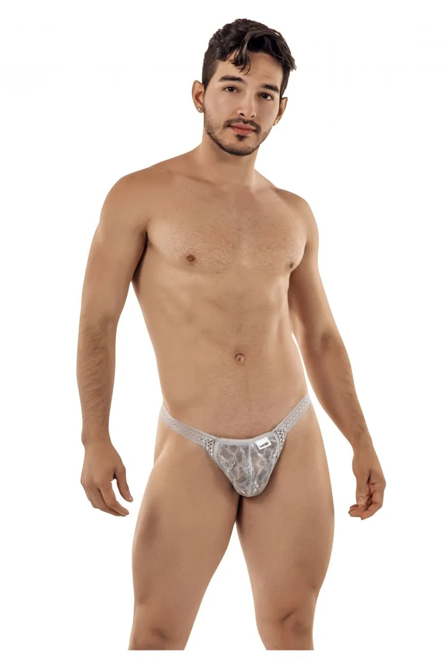 CandyMan 99420 Double Lace Thongs Color Gray