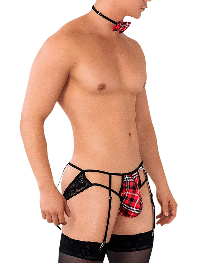 Candyman 99630 Colorful Garter Jockstrap Red