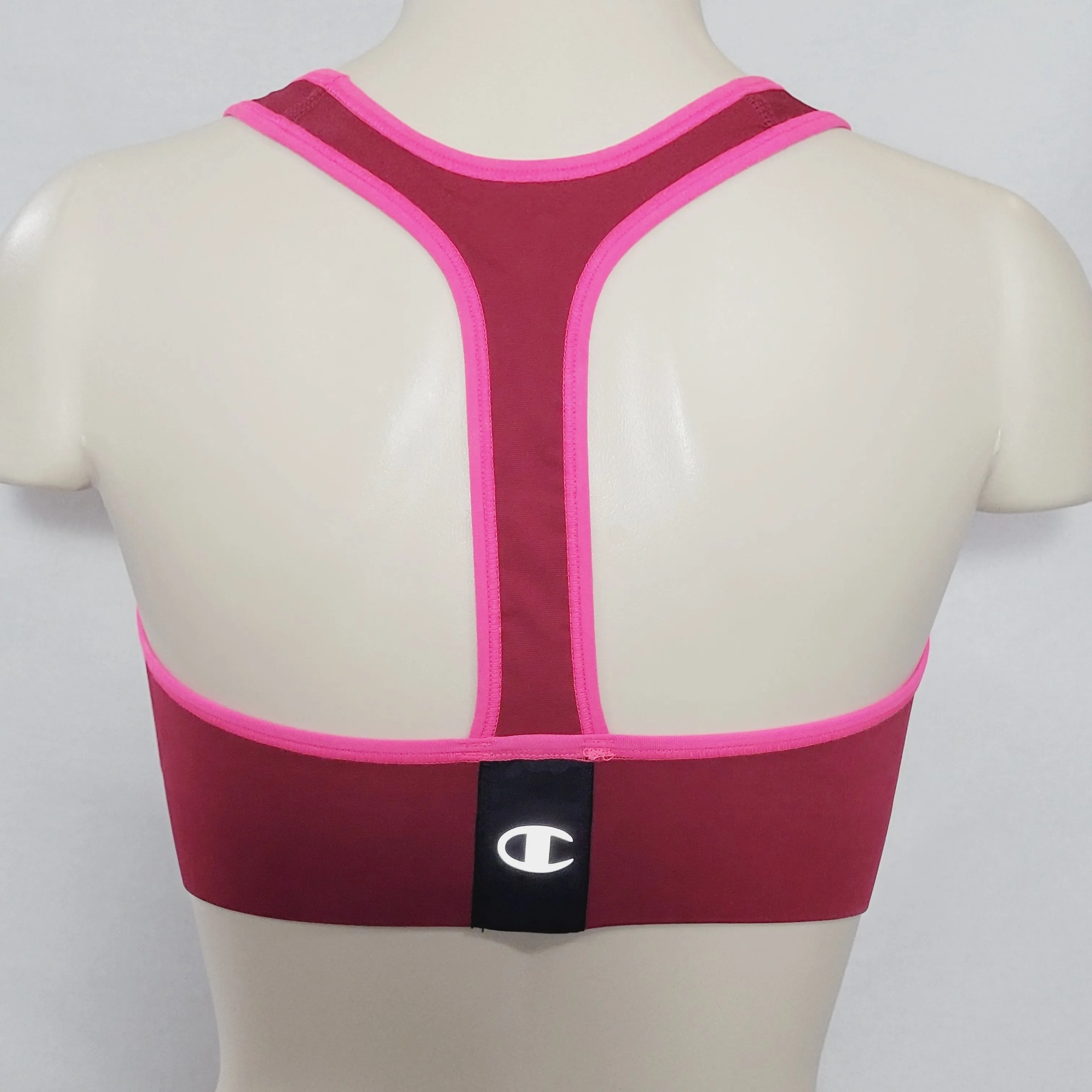 Champion B9504 Absolute Racerback Sports Bra with SmoothTec Band MEDIUM Red