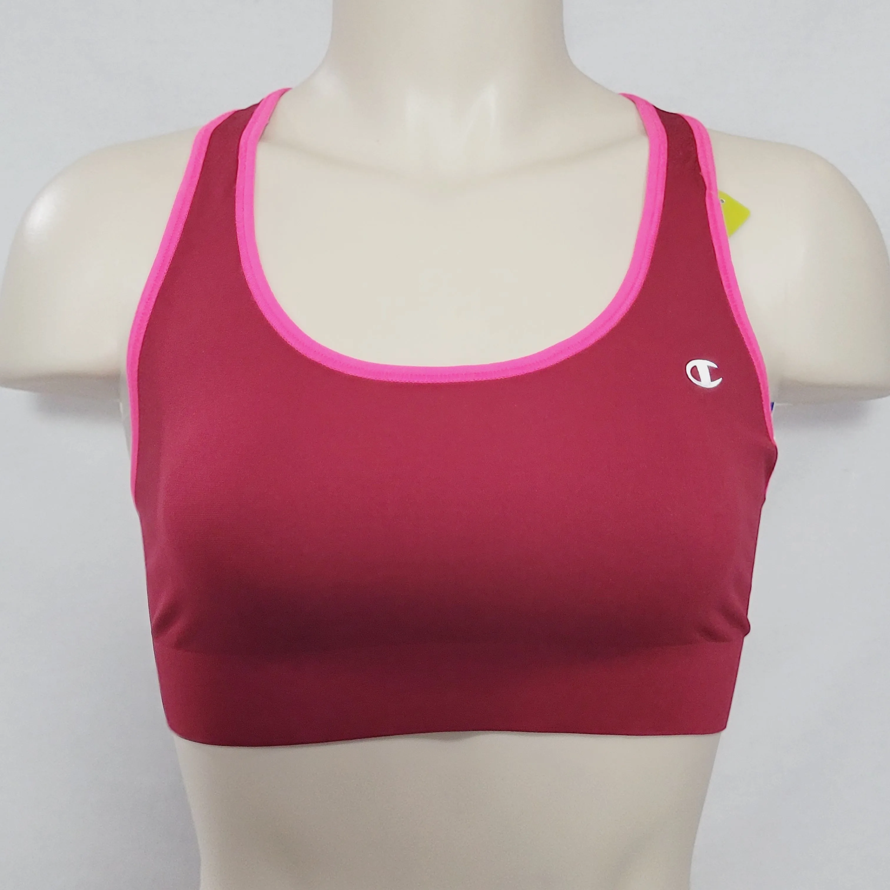 Champion B9504 Absolute Racerback Sports Bra with SmoothTec Band MEDIUM Red