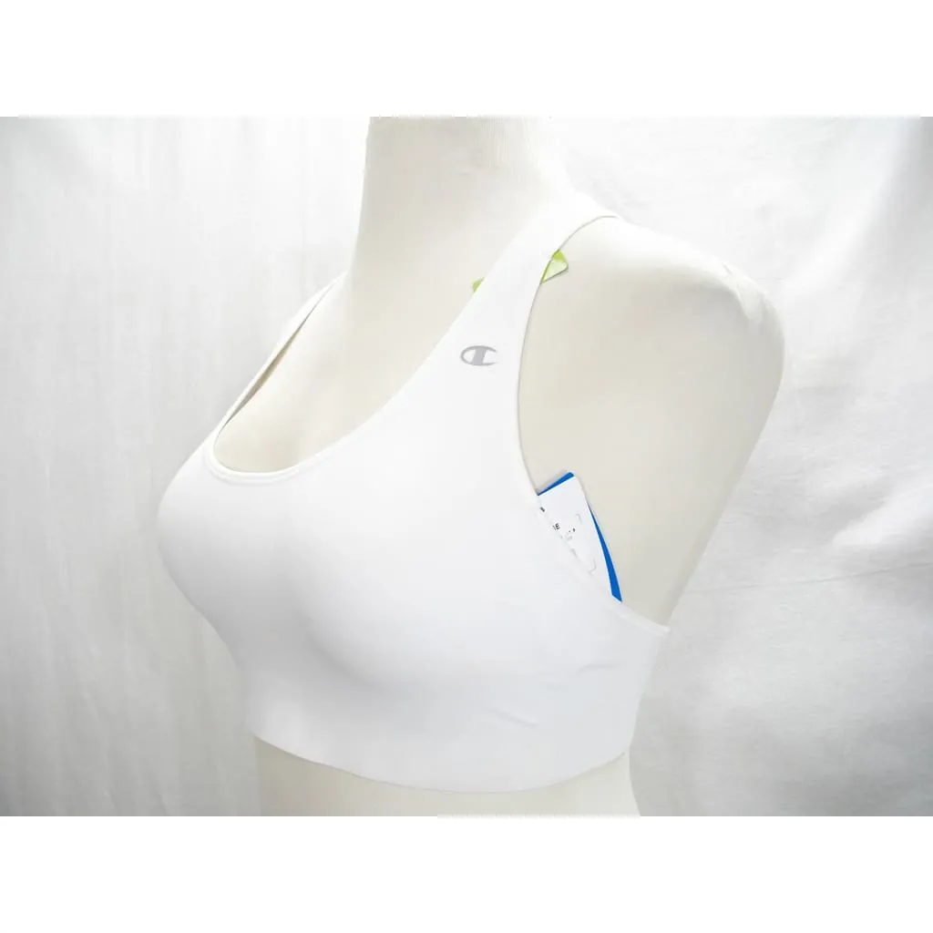 Champion B9504 Absolute Racerback Sports Bra with SmoothTec Band MEDIUM White