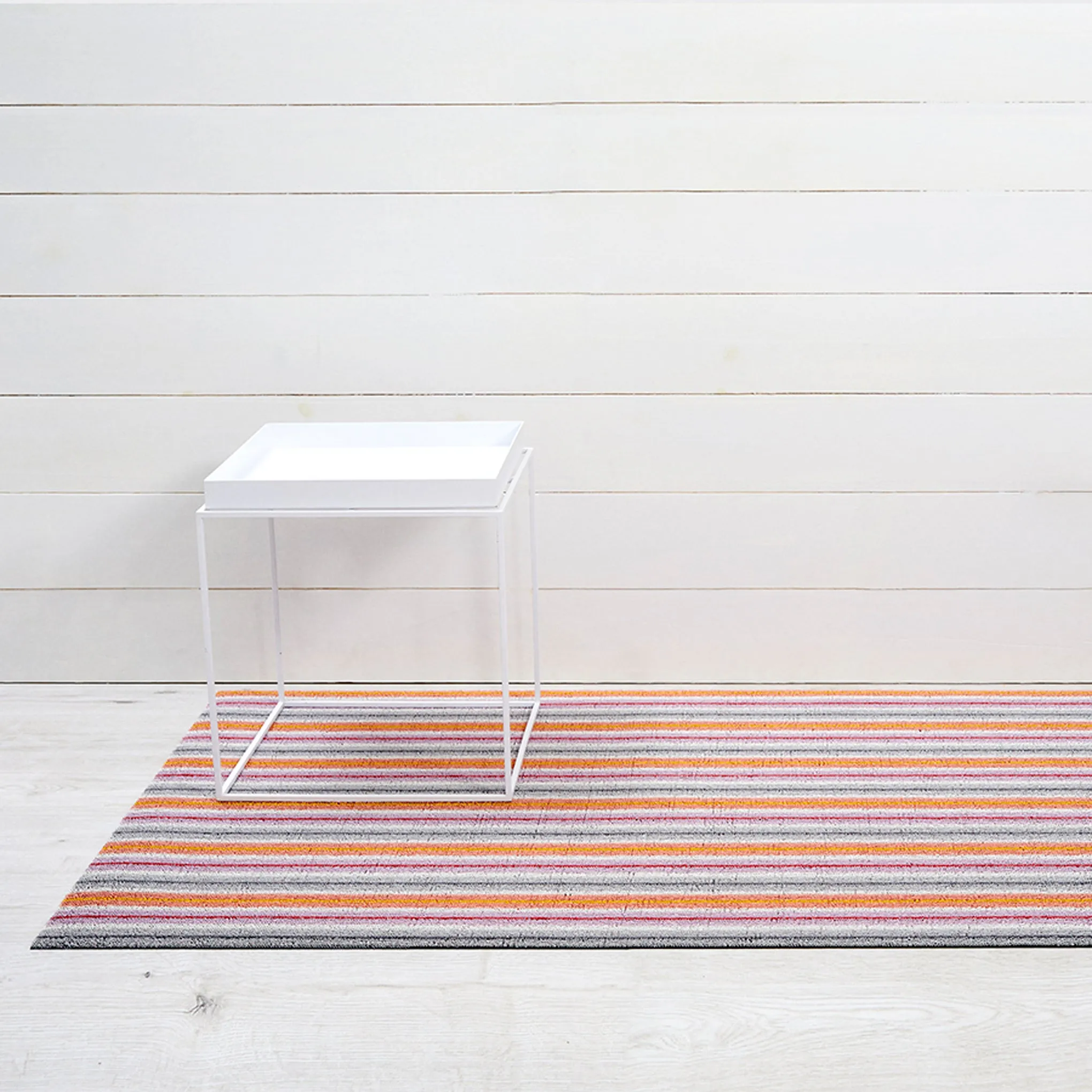 Chilewich Ribbon Stripe Shag Floor Mat - Bon Bon