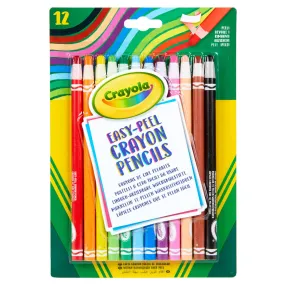 Crayola 12 Easy-Peel Crayon Pencils