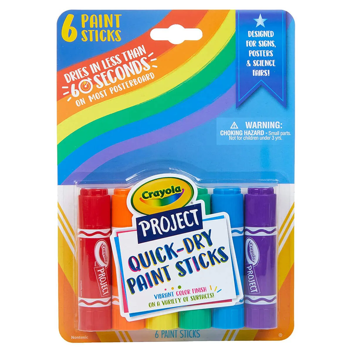 Crayola Project Quick-Dry Paint Sticks Pack of 6