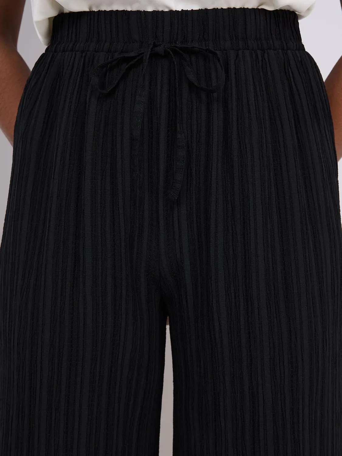 Crinkle Palazzo Pants