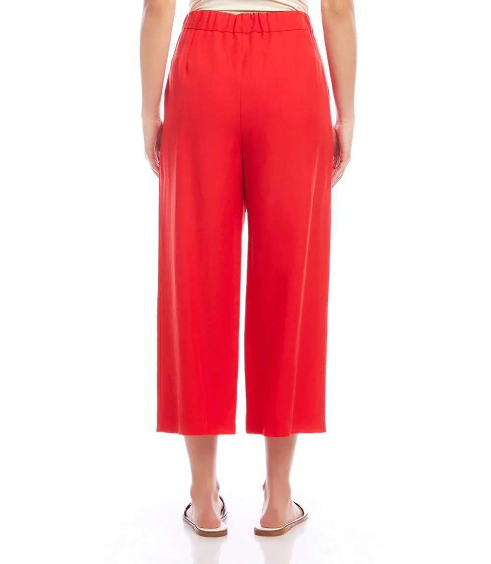 Cropped Pleated Pants