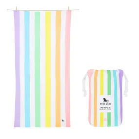 Dock & Bay Beach Towel Summer Collection L 100% Recycled Unicorn Waves