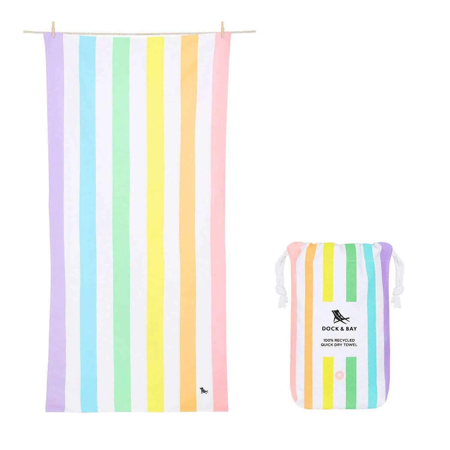 Dock & Bay Quick Dry Towels - Kids - Unicorn Waves: Medium (51x27")