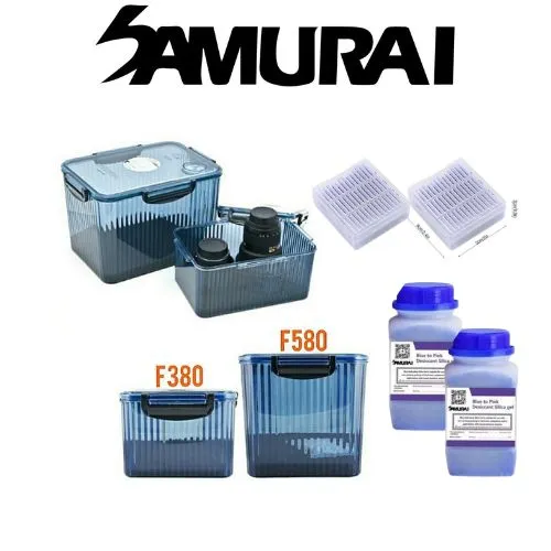 Dry Box F380   F580 (Blue) FREE 1 Bottle x 500g Silica Gel(Orange/Blue) and 1 Silica Gel Clear Case