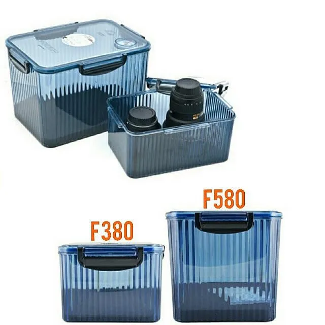 Dry Box F380   F580 (Blue) FREE 1 Bottle x 500g Silica Gel(Orange/Blue) and 1 Silica Gel Clear Case