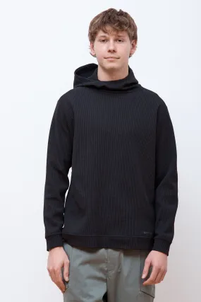 Dry Waffle Hoodie Black