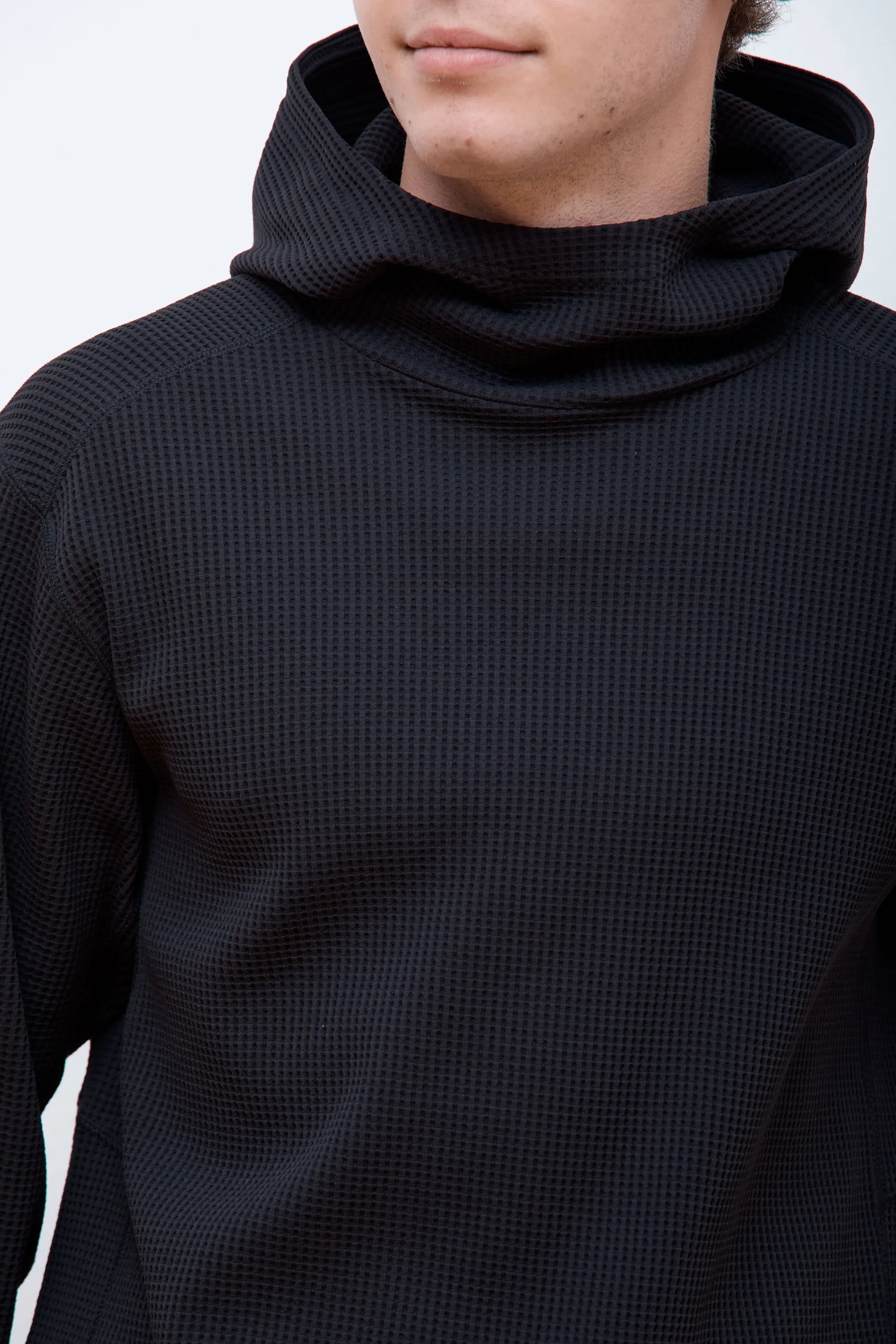 Dry Waffle Hoodie Black