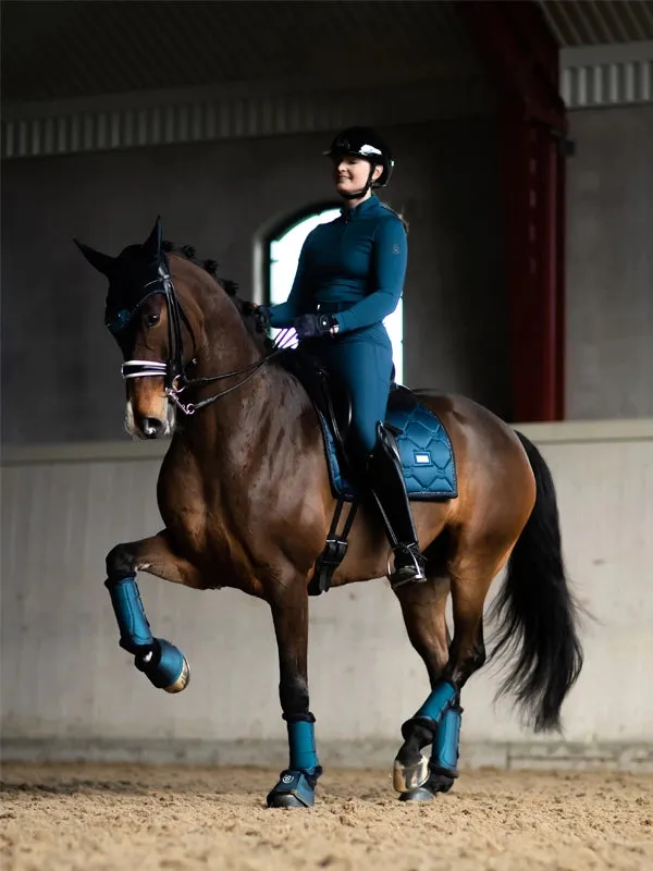 EQUESTRIAN STOCKHOLM DRESSAGE SADDLE PAD BLUE MEADOW