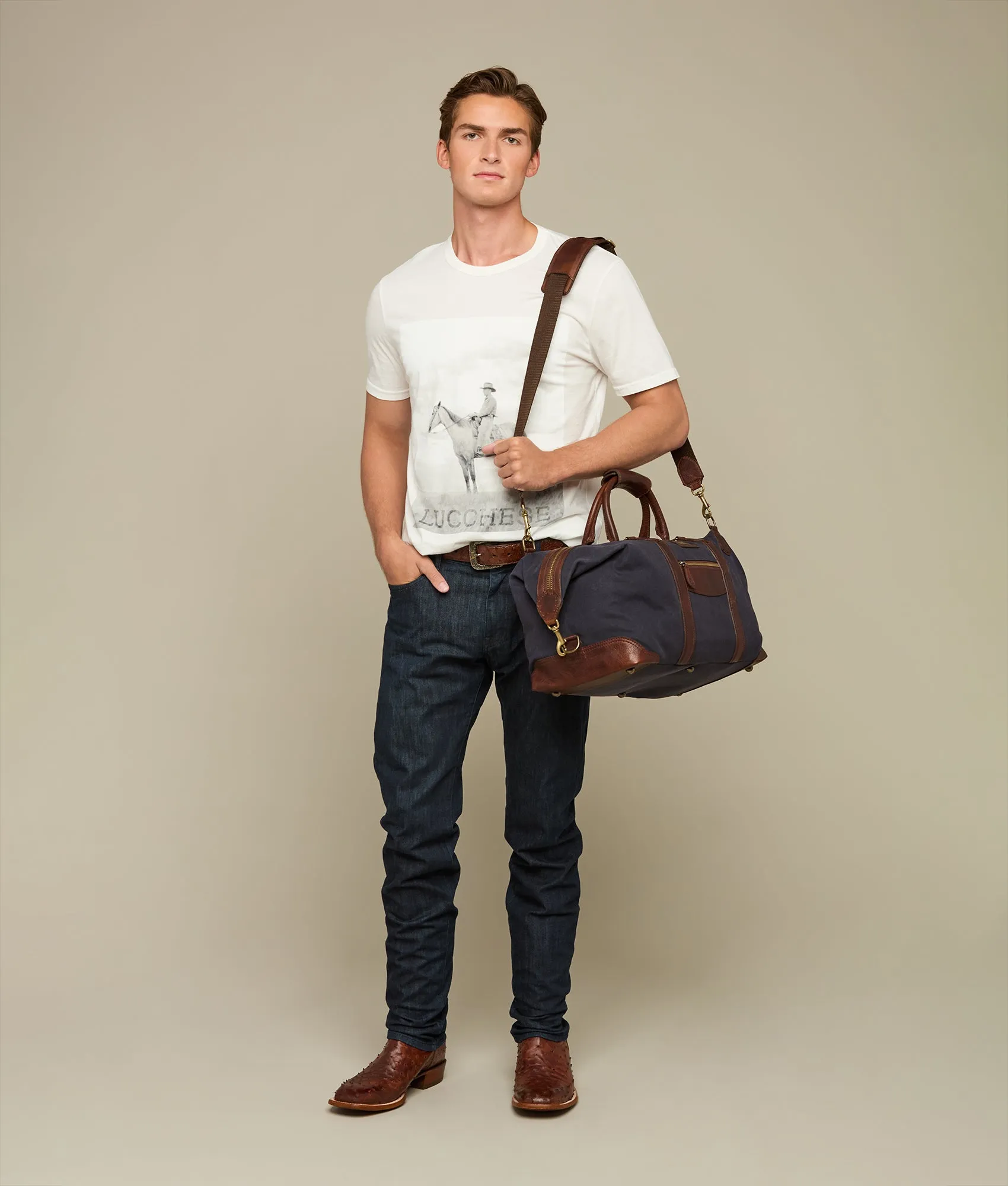 Everyday Waxed Canvas Weekender :: Navy