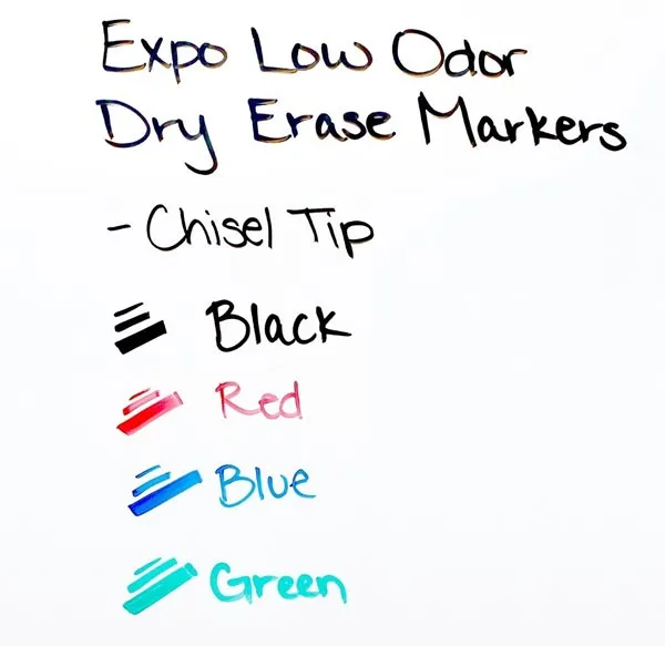 EXPO Low-Odor Dry-Erase Markers - Set of 4