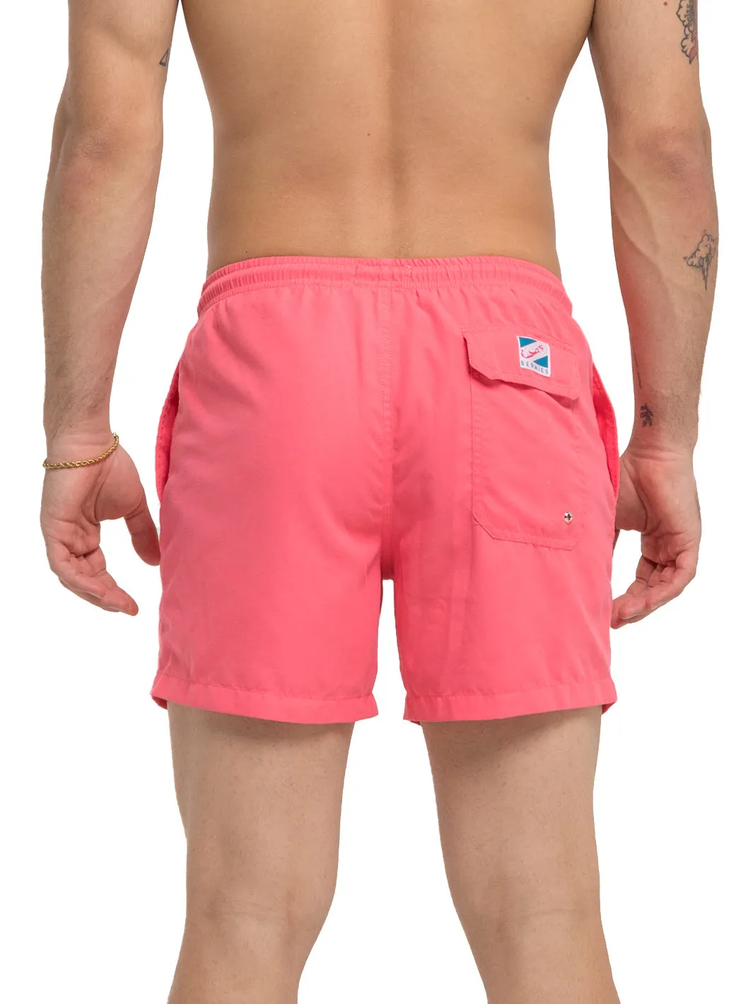 Flamingo Print Reveal Swim Trunks