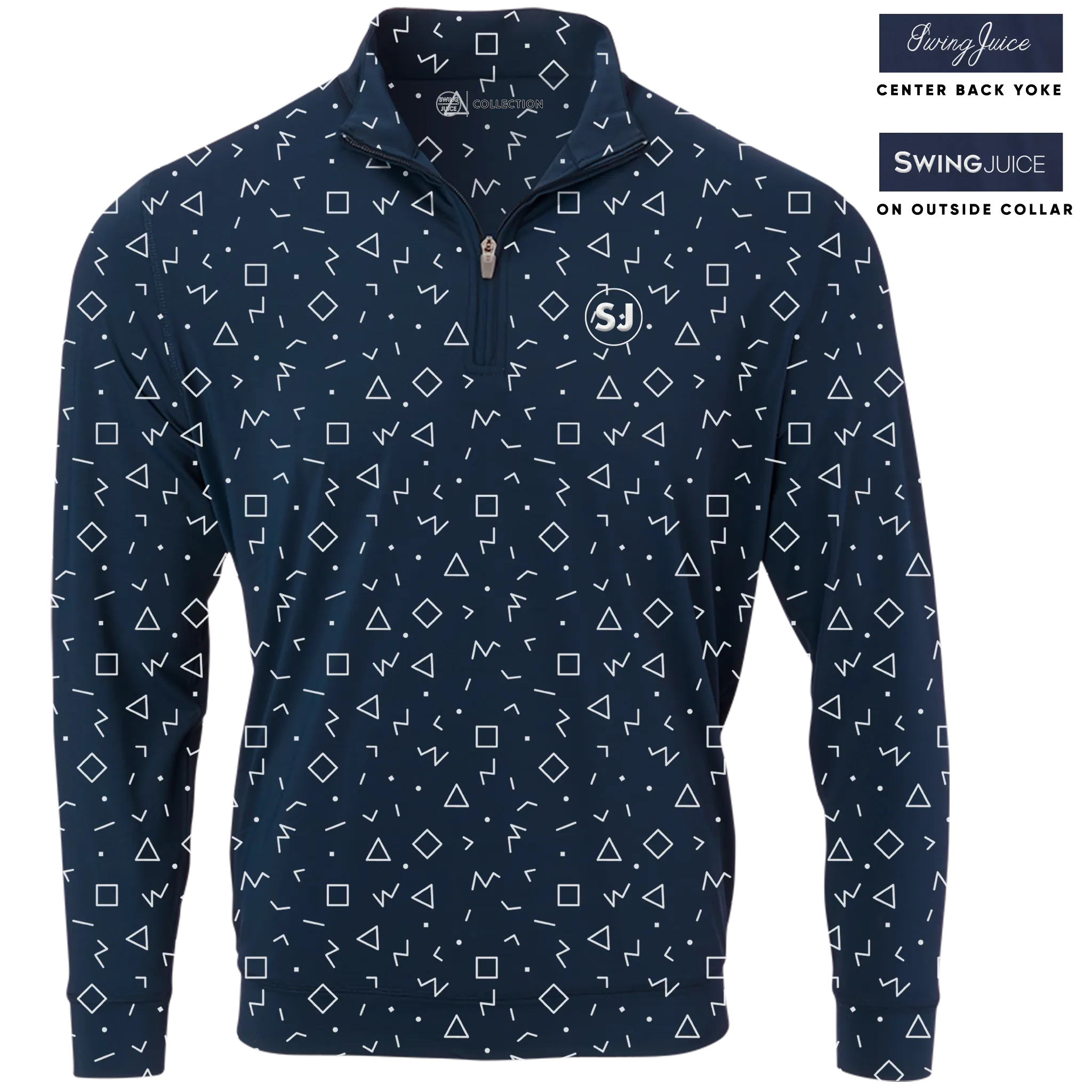 Golf Memphis Geometric Men's Quarter Zip