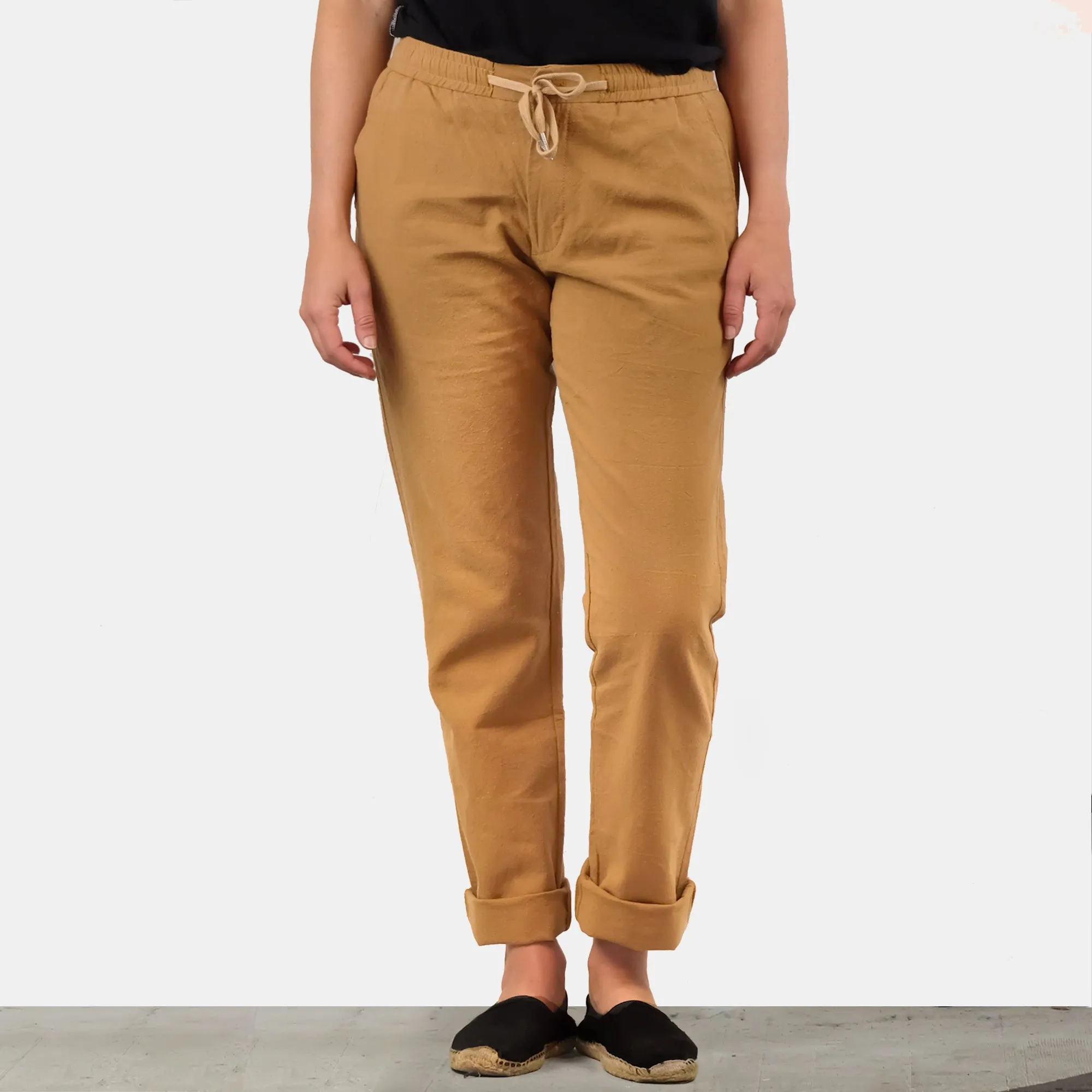 Hemp Cotton Pants Unisex - Orange