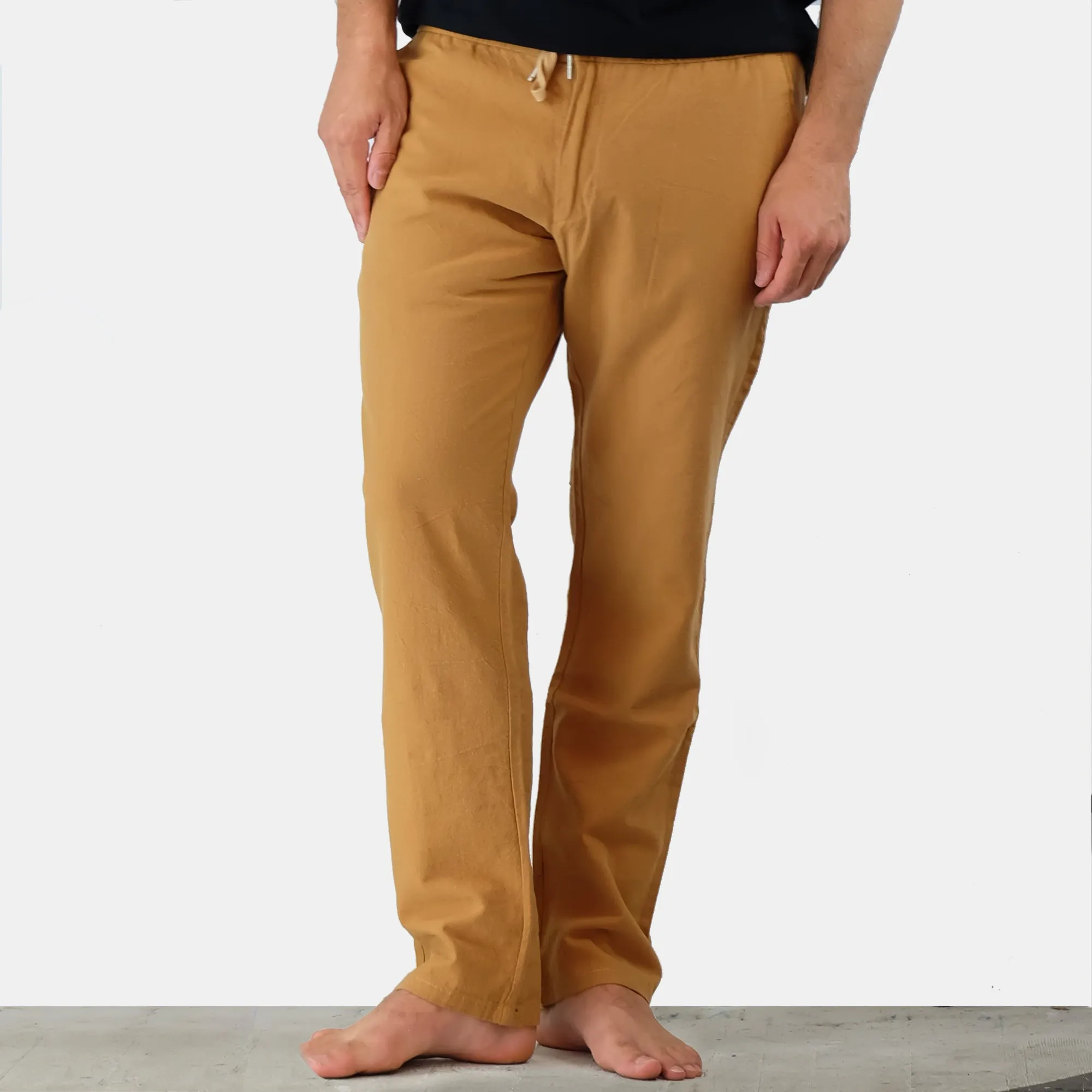 Hemp Cotton Pants Unisex - Orange