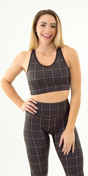 Hunter Plaid - Sports Bra