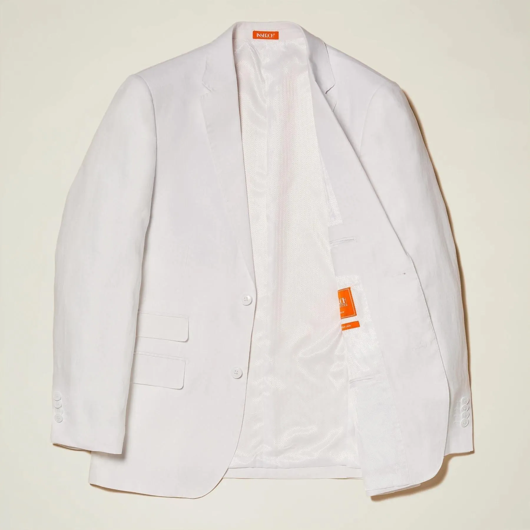 Inserch White Linen 2 PC Suit