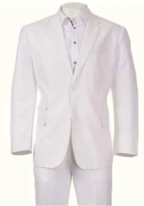 Inserch White Linen 2 PC Suit