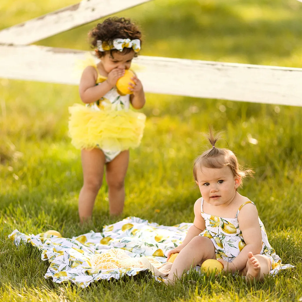 Limoncello Tulle Smocked Bodysuit Dress