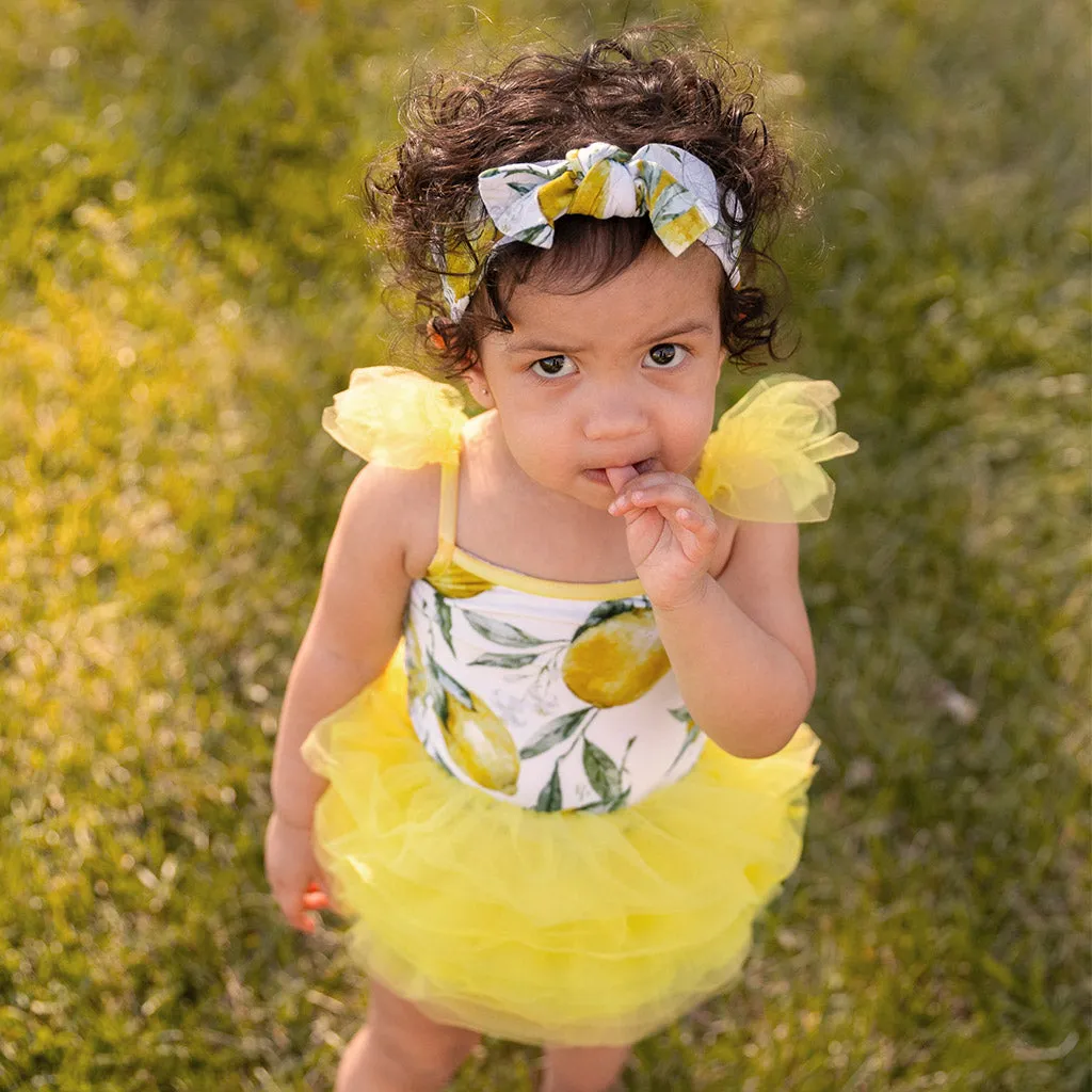 Limoncello Tulle Smocked Bodysuit Dress