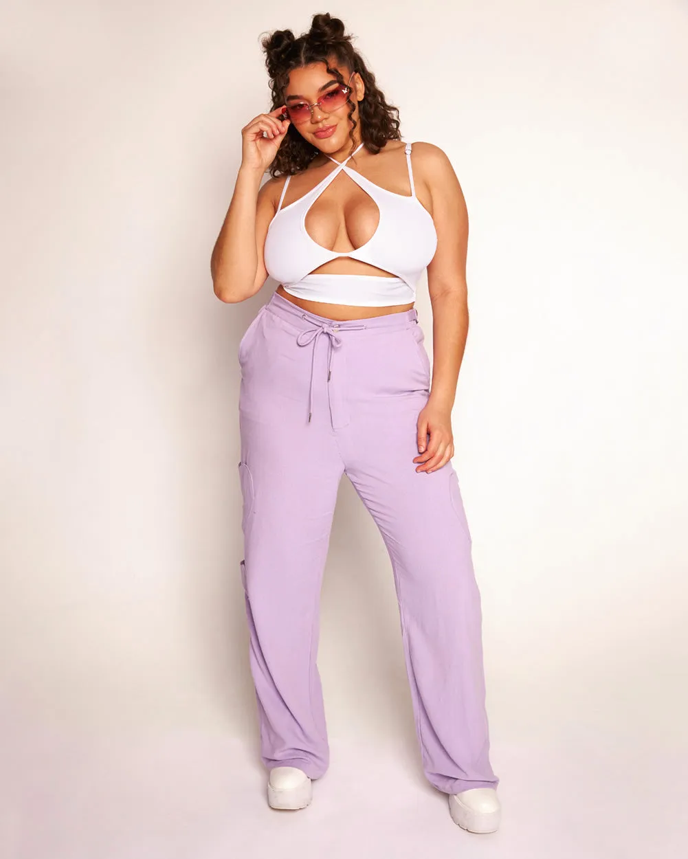 Lover Girl Parachute Pants With Heart Shaped Pockets