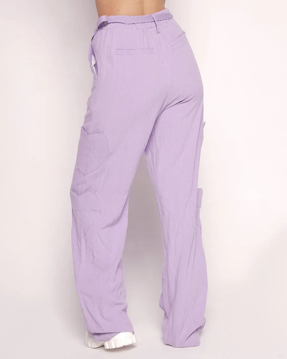 Lover Girl Parachute Pants With Heart Shaped Pockets