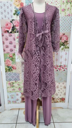 Mauve 3-Piece Pants Set LR0463