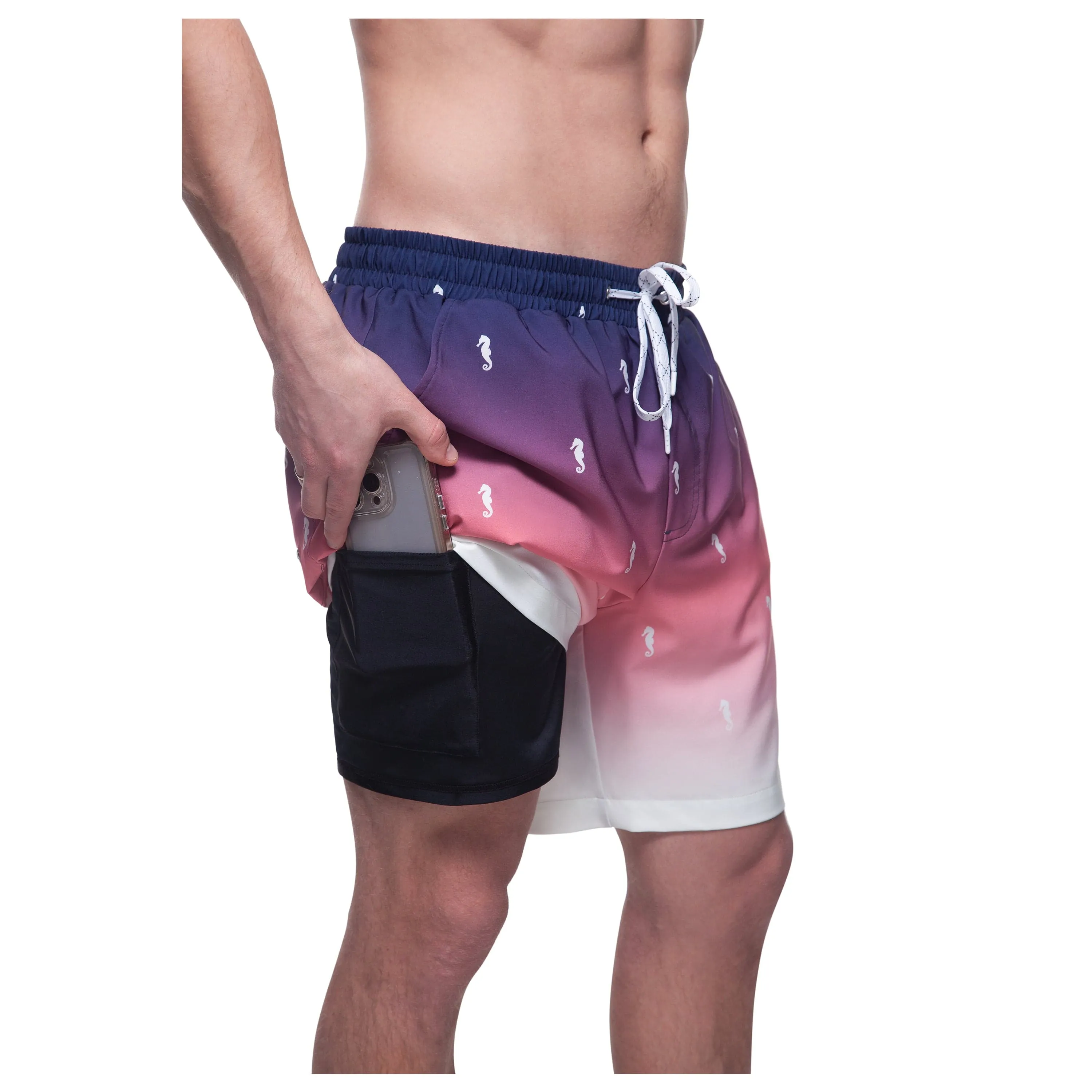 Men's Compression Liner Swim Trunks Quick Dry Bathing Suit