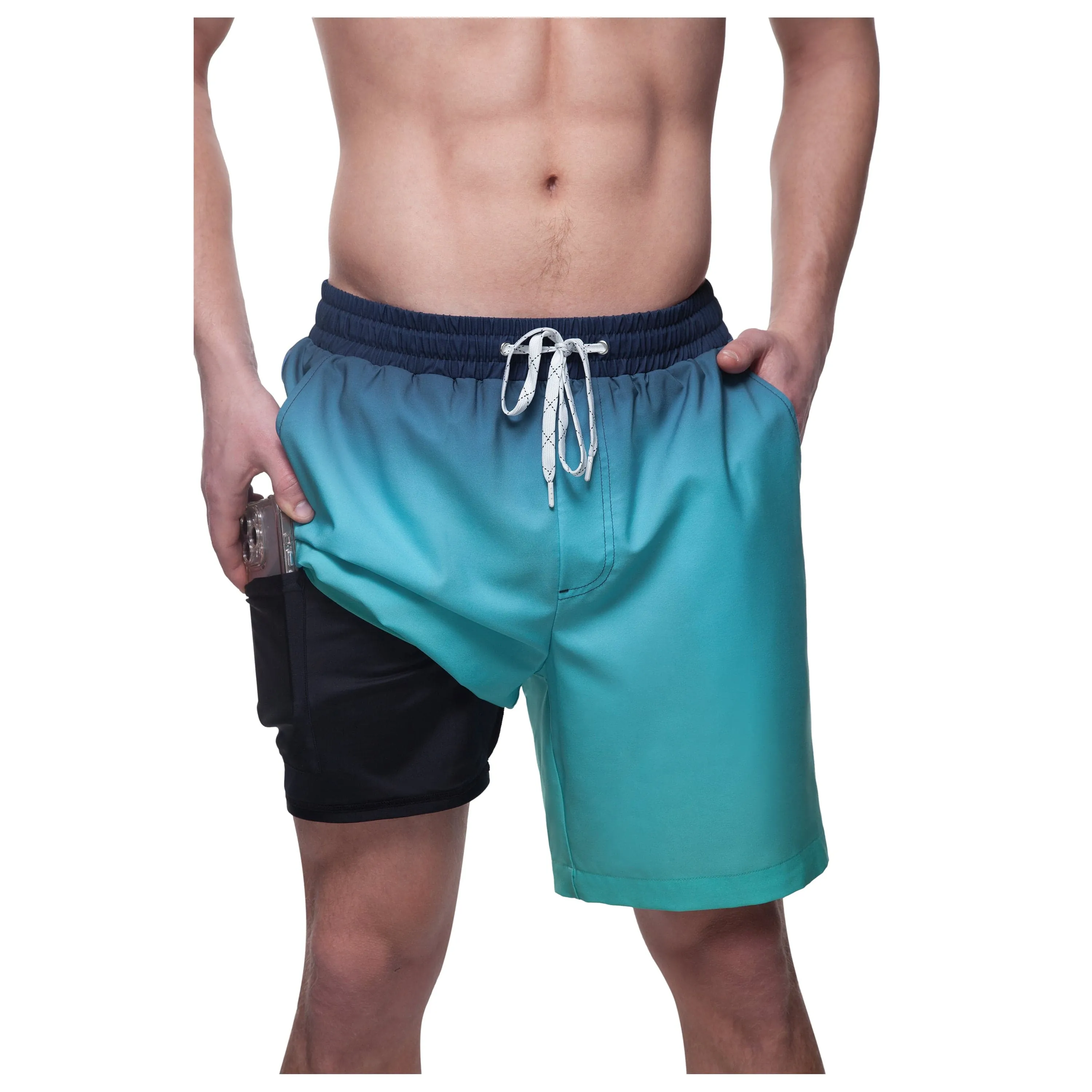 Men's Compression Liner Swim Trunks Quick Dry Bathing Suit