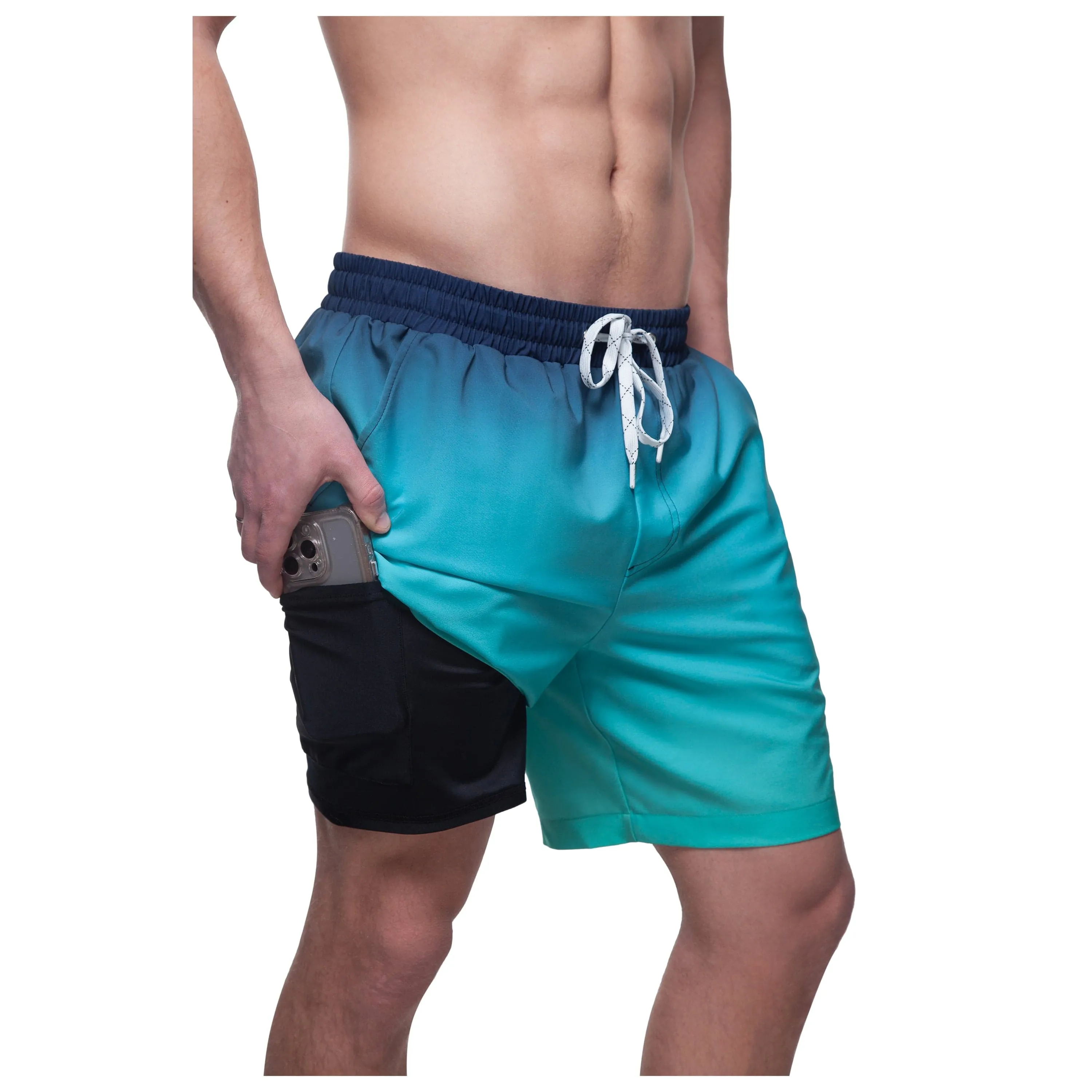 Men's Compression Liner Swim Trunks Quick Dry Bathing Suit